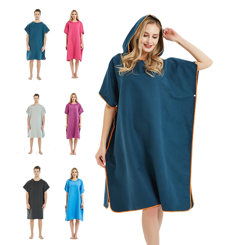 Mikrofaser Neoprenanzug Ndern Kleid Poncho Mit Kapuze Schnell Trocken