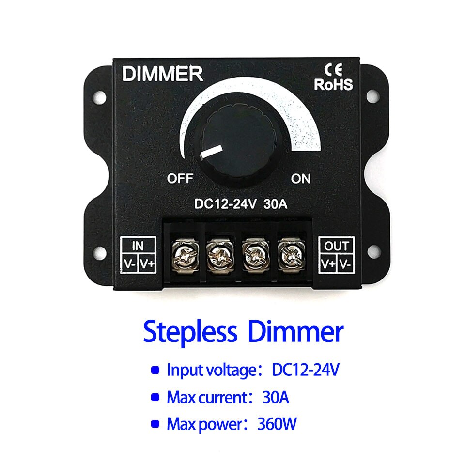 12V 24V Traploze Dimmer Voor Led Strip Dimmen Knop Grandado