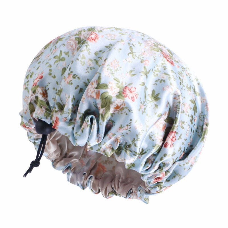 Neue Kinder Seidige Satin Bonnet Cap Doppel Schich Grandado