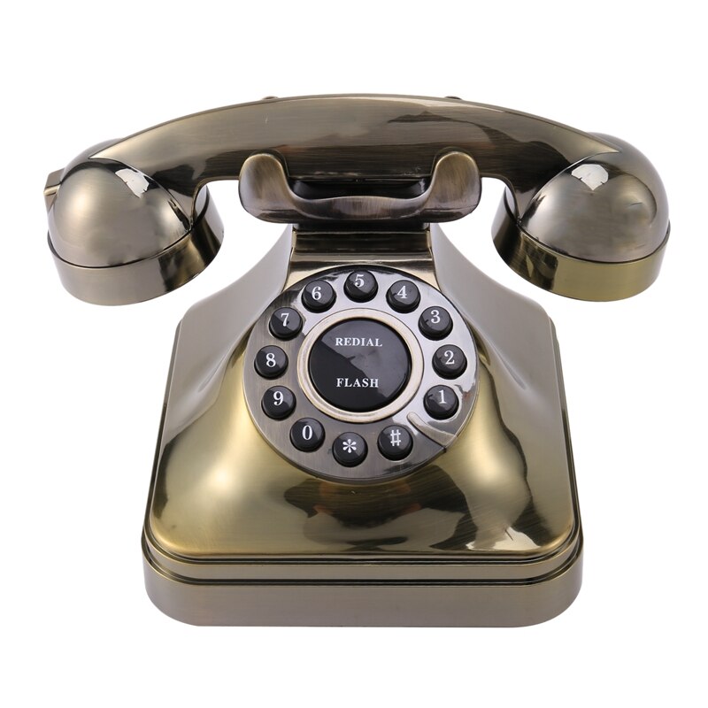 Wx Antike Bronze Telefon Vintage Festnetz Tel Vicedeal