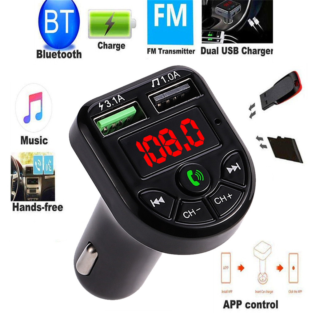 Auto Handsfree Draadloze Bluetooth Kit Fm Zender L Grandado