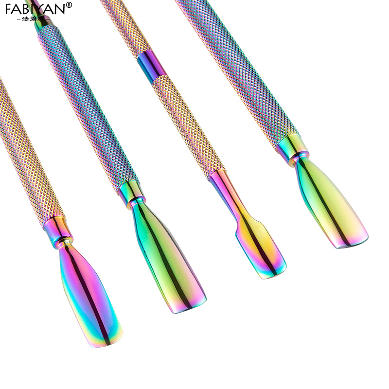 Chameleon Rainbow Dual Ended Rvs Cuticle Pusher Vi Grandado