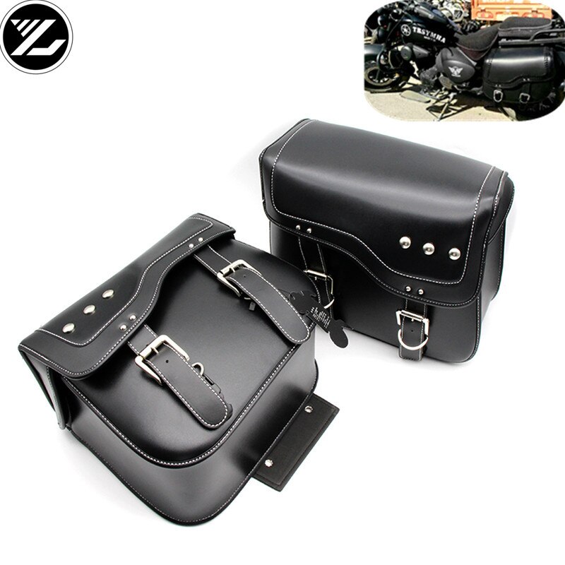 Motorcycle Saddle Bag Pu Leather Motorcycle Side Tool Tail Bag Luggage