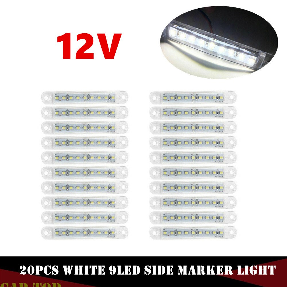 Luz Trasera LED Blanca Para Coche 12v Marcador D Grandado