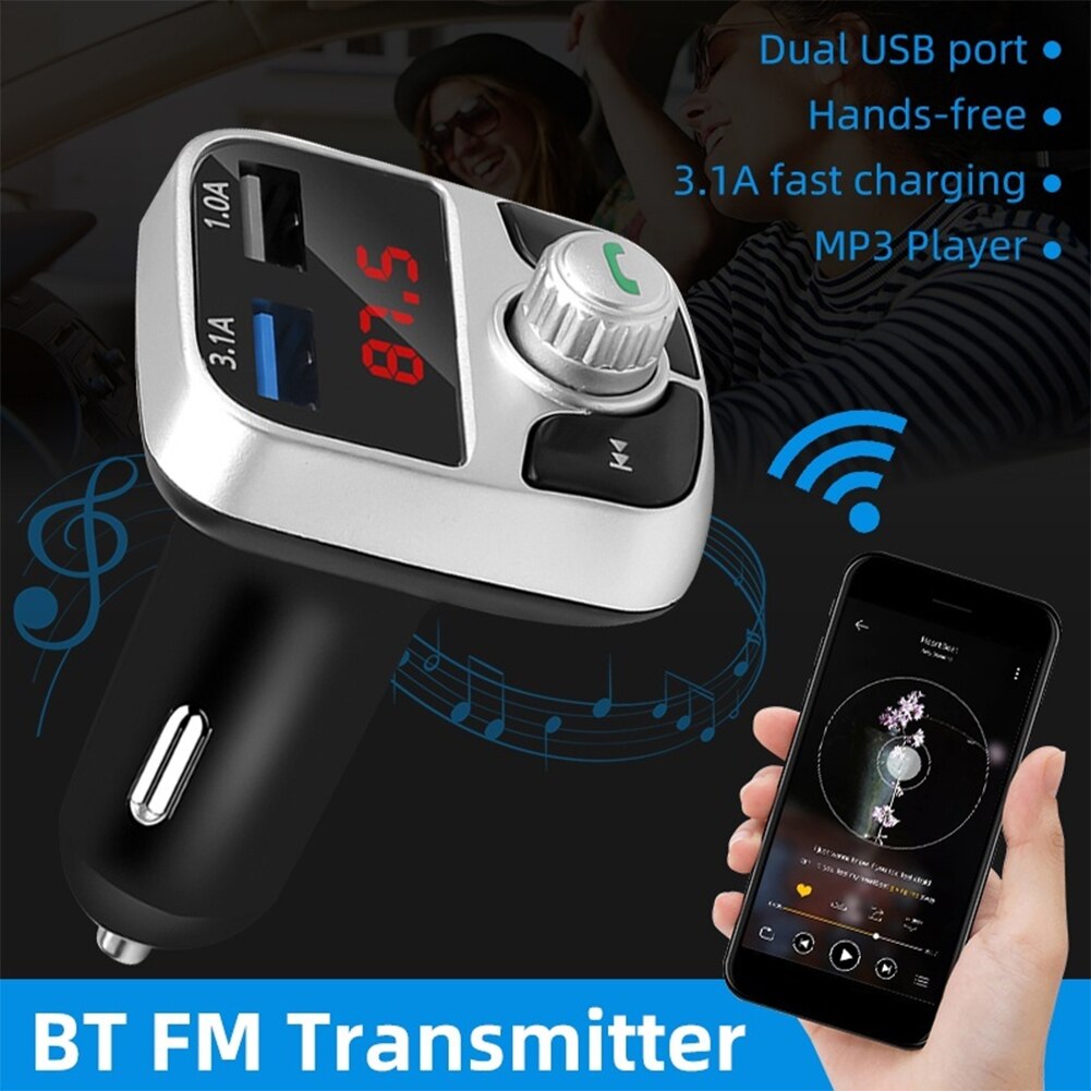 Voiture Bluetooth Fm Transmetteur Kit Sans Fil Grandado