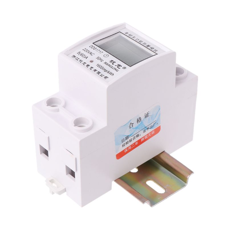 5 60 Een 220V 50Hz Eenfase Din Rail Kwh Watt Uur Grandado