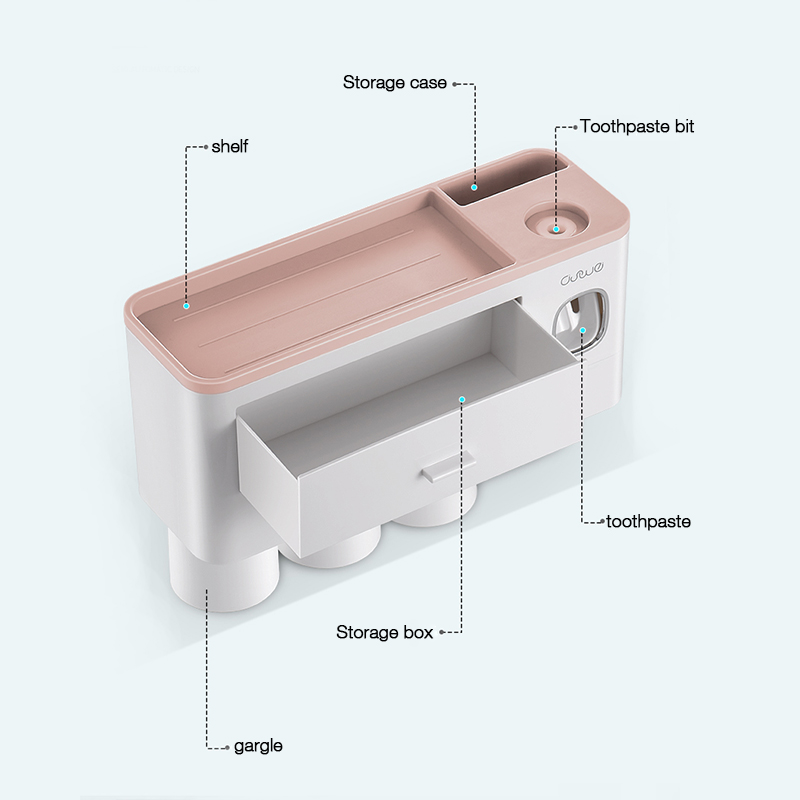 Cyaan Piek Tandpasta Dispenser Met Cup Tandpasta S Grandado