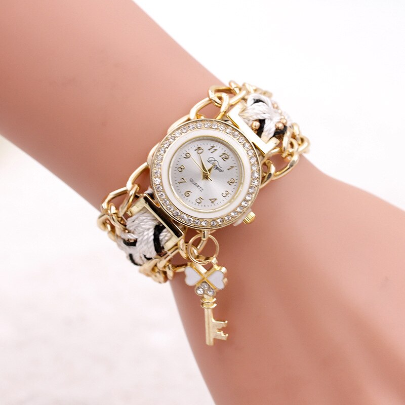 Hand Geweven Ketting Ring Armband Armband Horloge Grandado