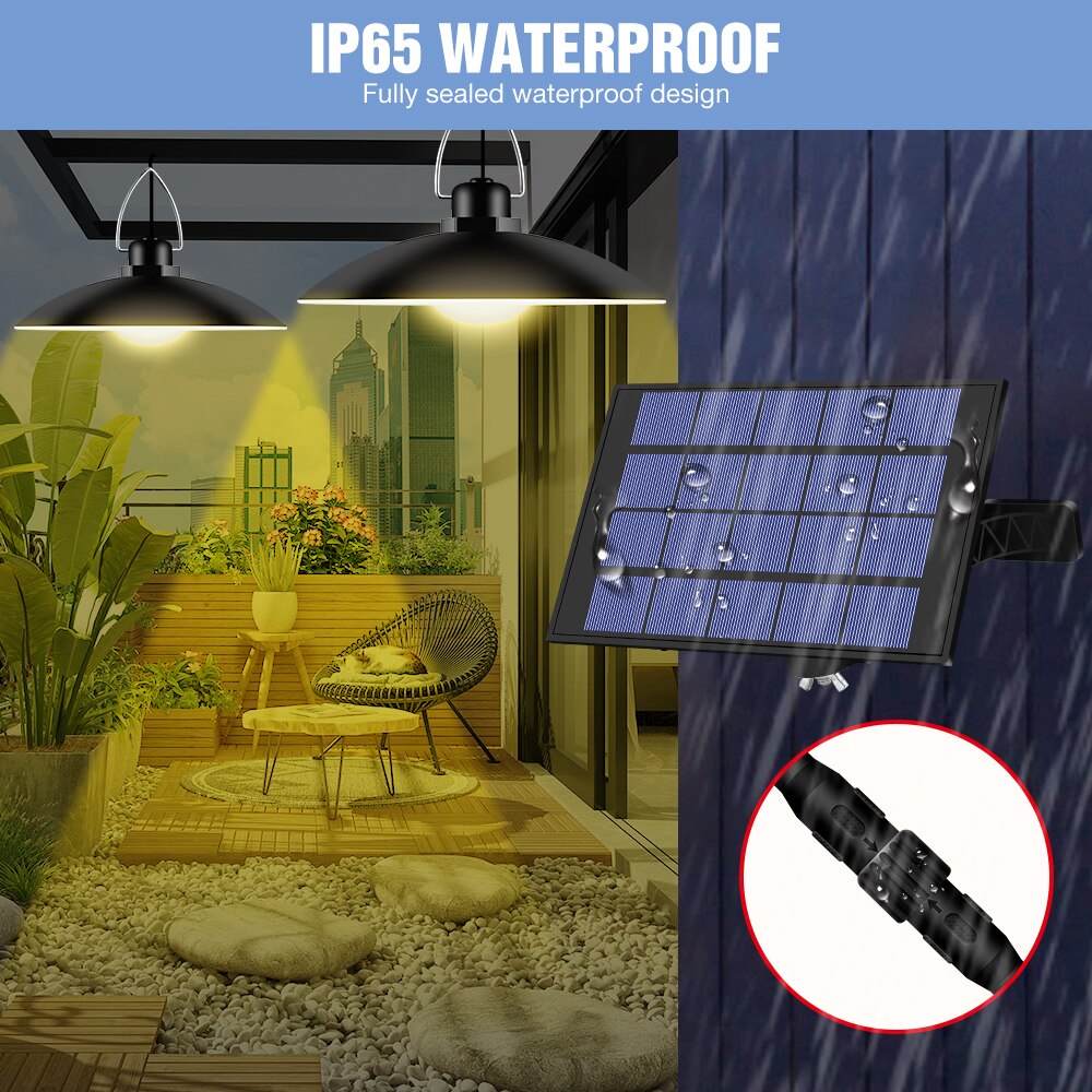 Outdoor Waterdichte Dubbele Hoofd Solar Light Led Grandado