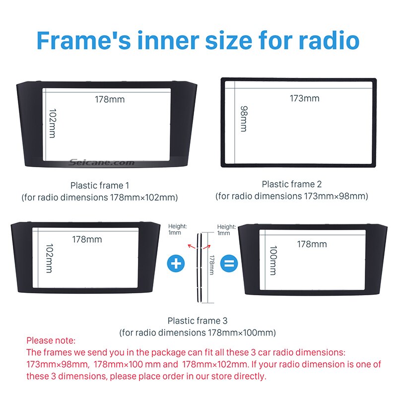 Seicane Autoradio Double Din Fascia Pour To Grandado