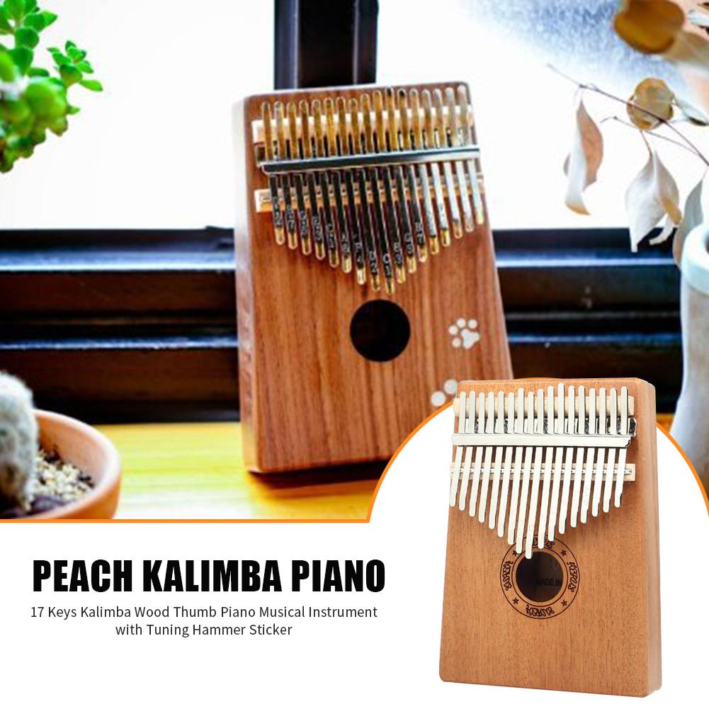 17 tuşları Kalimba acemi parmak piyano müzik aleti Grandado