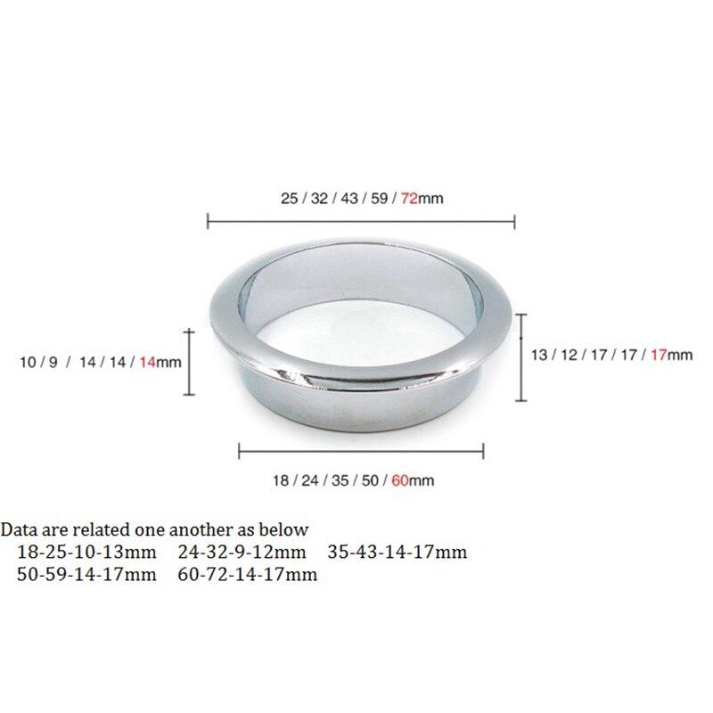 10 Stks Partij 60 50 35 24 18mm Chrome Zinklegerin Grandado