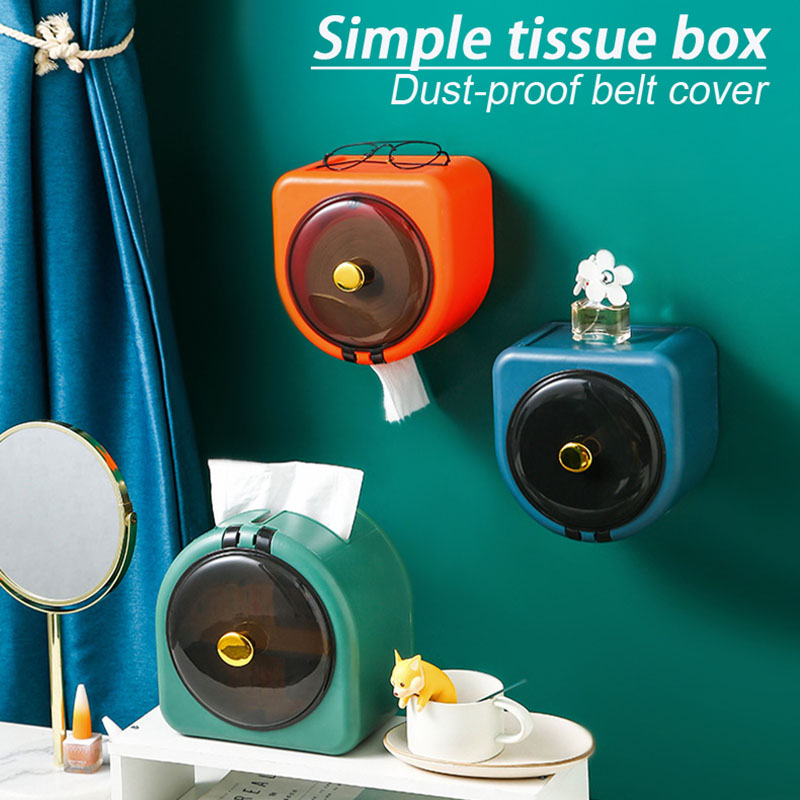 Wall Mount Badkamer Tissue Opbergdoos Punch Gratis Grandado