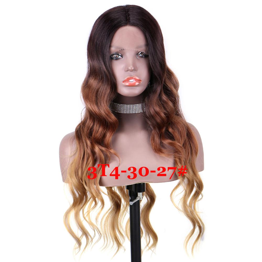 Wonderlady Midden Deel Lace Front Pruik 24Inch Lan Grandado