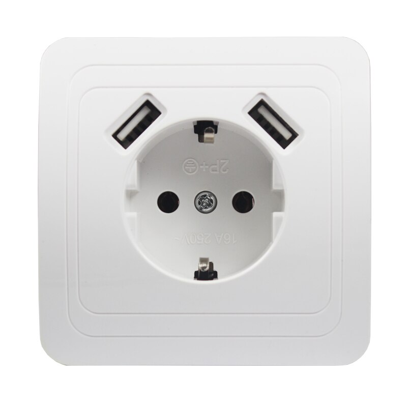 Stijl Usb Muur Socket Dubbele Usb Poort 5V 2A Pare Grandado