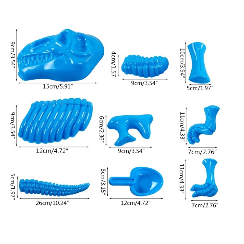 Zabawny dinozaur szkielet kości piasek formy zabaw Grandado