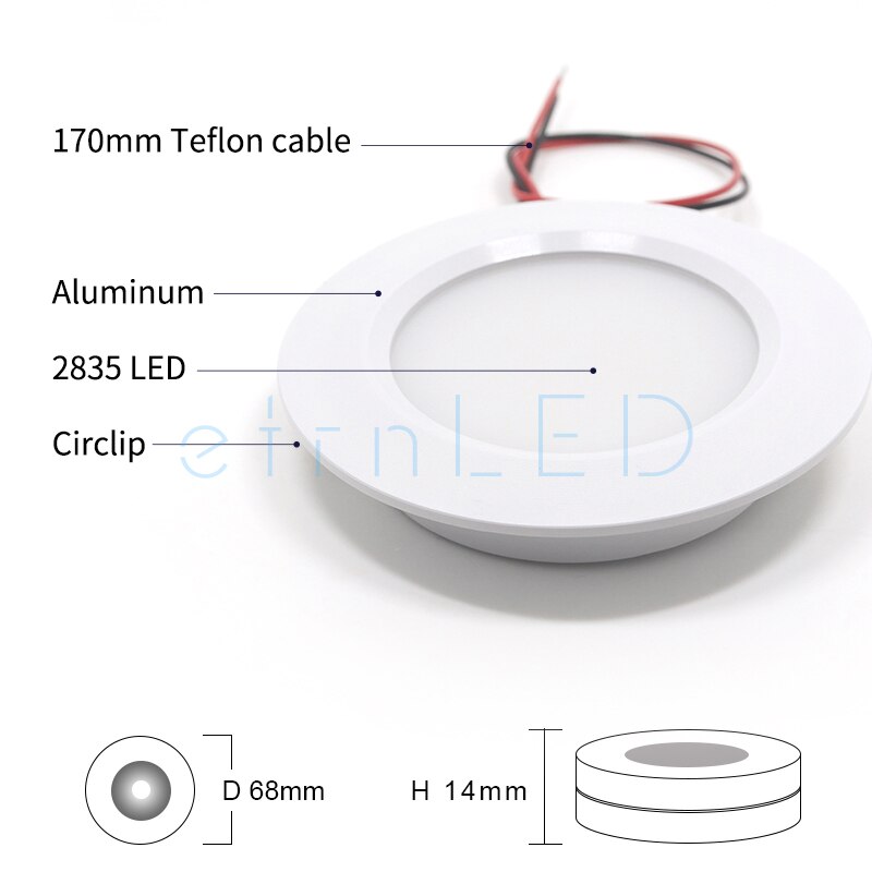 Etrnled 3W 12V Dimbare Spots Mini Led Plafond Down Light Interieur