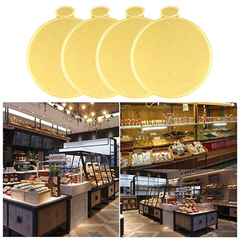 Pcs Cm Ronde Mousse Cake Boards Goud Papier Cu Grandado