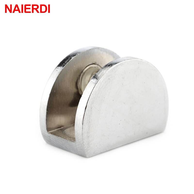 Pcs Naierdi Half Round Glass Clamps Plane Zinc Alloy Shelves Support