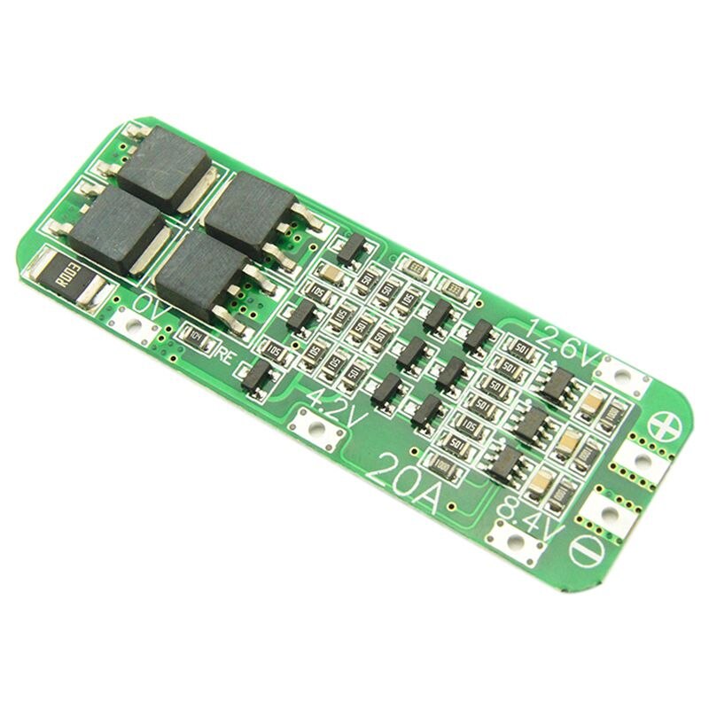 20A Li ion lityum pil 18650 PCB şarj cihazı BMS koruma levhası 12 6V