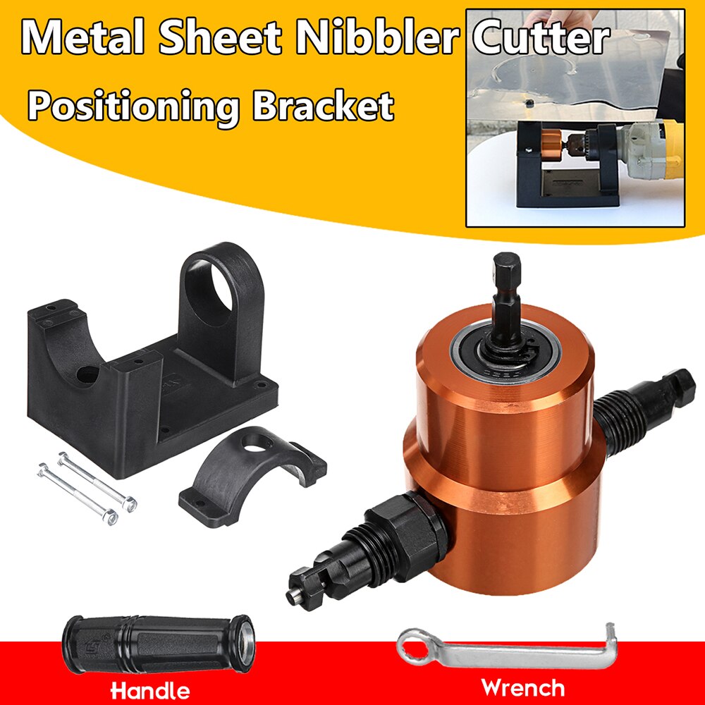 Oranje Dual Heads Cutter Metalen Plaat Nibbler Cut Grandado