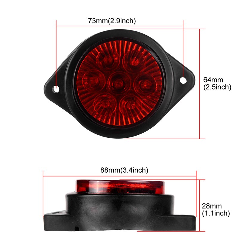 Racbox 4 adet araba Led yan sinyal lambası için ka Grandado