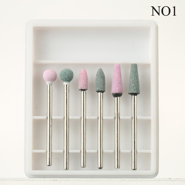 6PCS Diamond Burr Nagel Boor Set Voor Manicure Boo Grandado