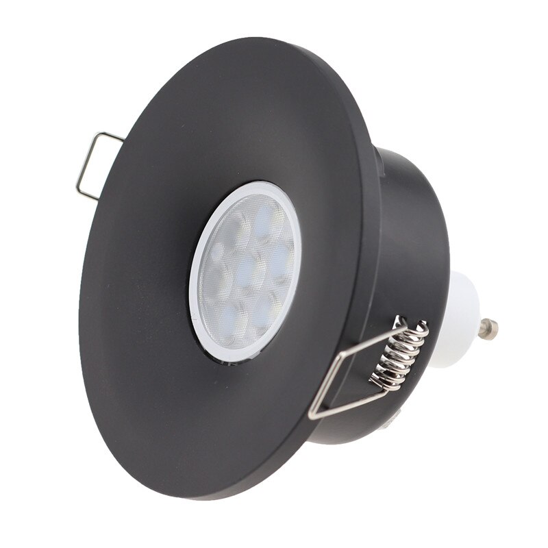 Zwarte Ronde Inbouwspot Spotlight Halogeen Led Inc Grandado