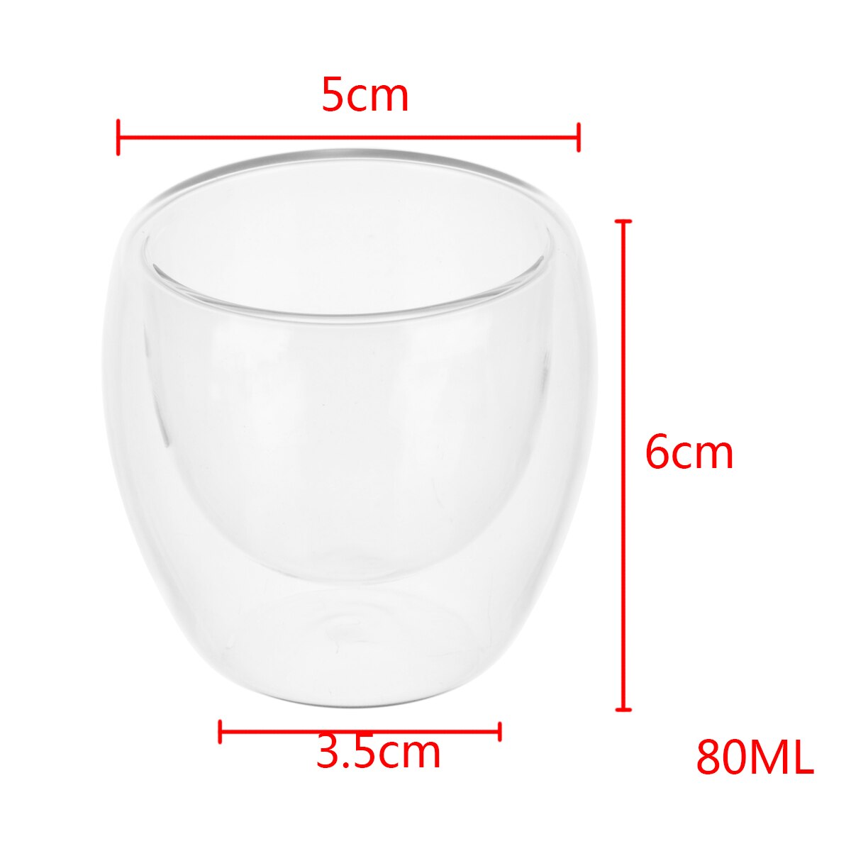 Mayitr Pc Double Wall Cup Hittebestendig Transpar Grandado