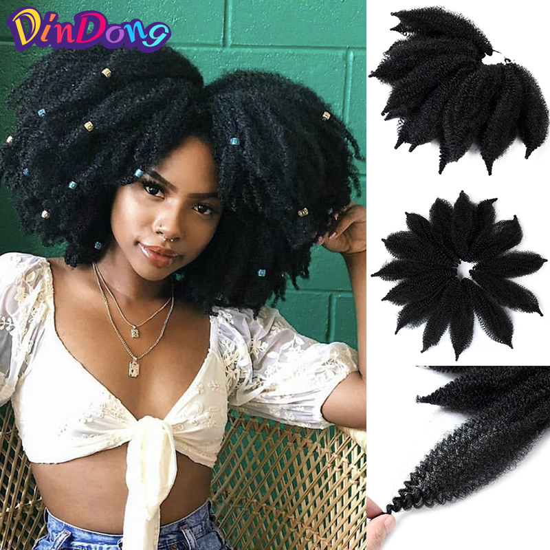 Dindong Synthetische 8 Inch Afro Kinky Marly Vlech Grandado