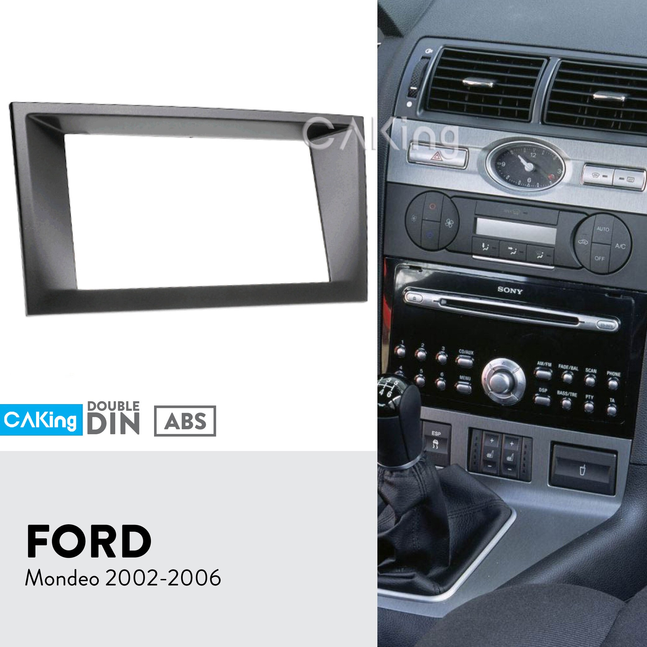 Double Din Fascia Radio Panel For FORD Mondeo 2002 Grandado