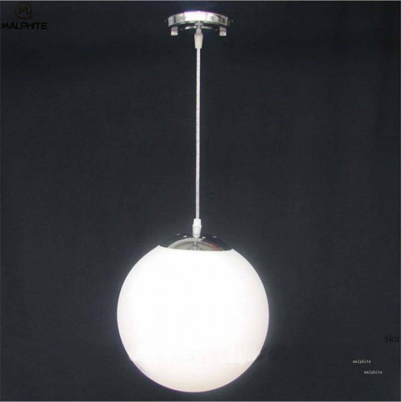 Moderne Witte Glazen Bol Hanglamp Slaapkamer Resta Grandado