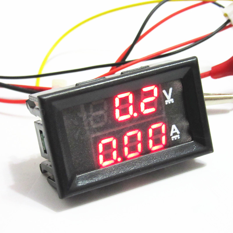 Dc V A Mini Tommer Led Digitalt Voltmeter Amperemeter