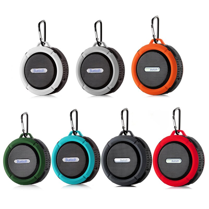 C6 IP65 Waterproof Wireless Bluetooth Speaker Big Suction Cup Dustproof