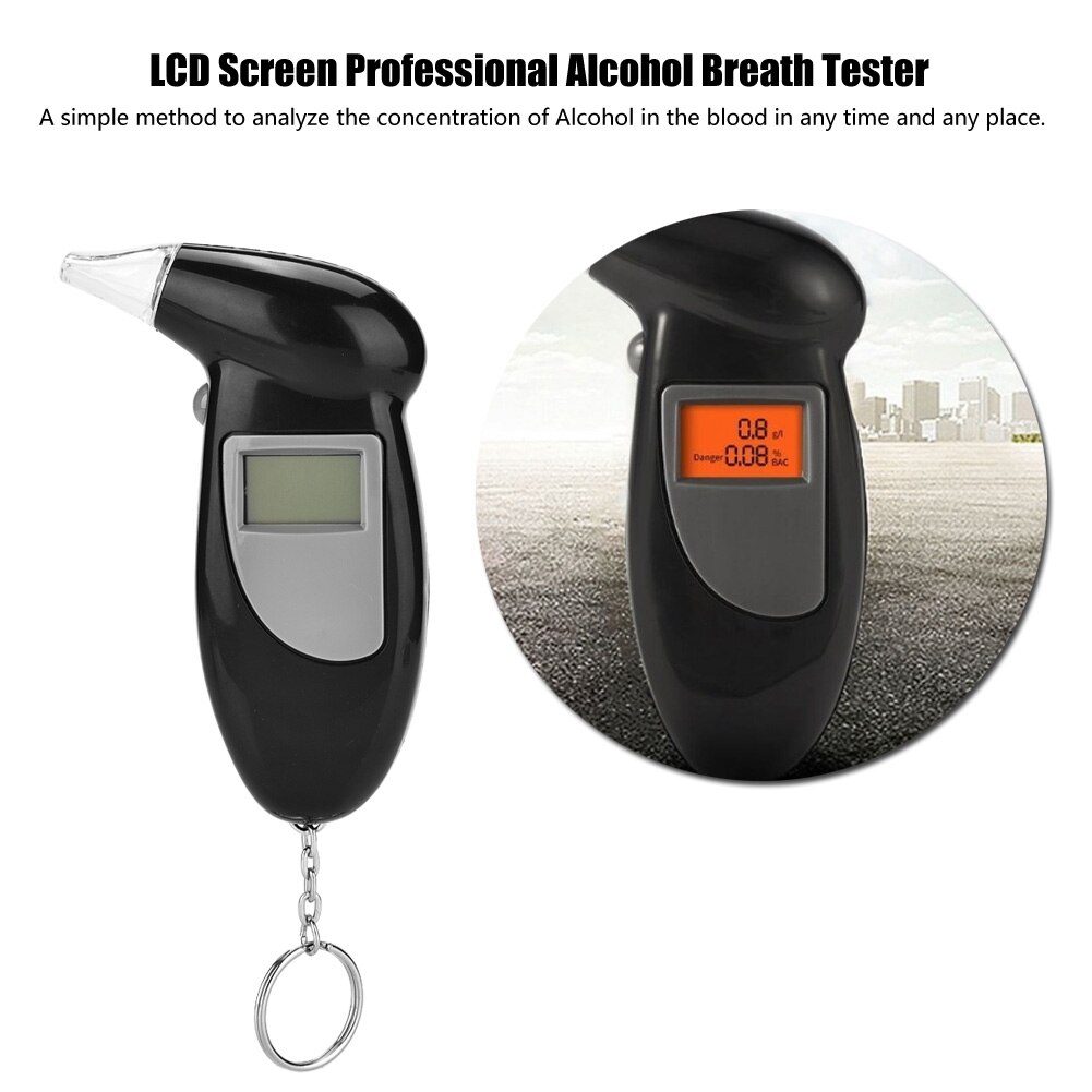 Lcd Screen Digital Alcohol Breath Tester Analyzer Lie Detector