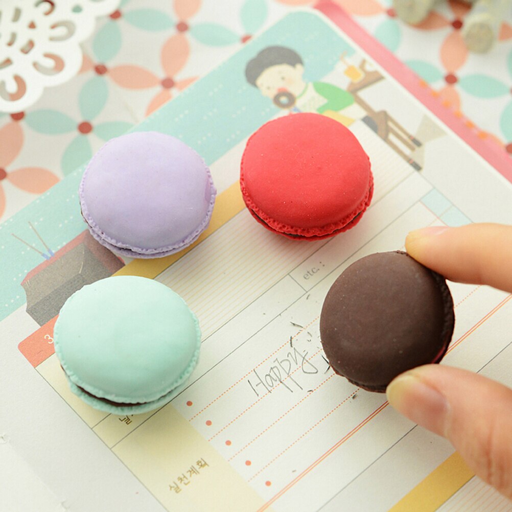 5 Stks Partij Creatieve Kawaii Macaron Rubber Gum Grandado