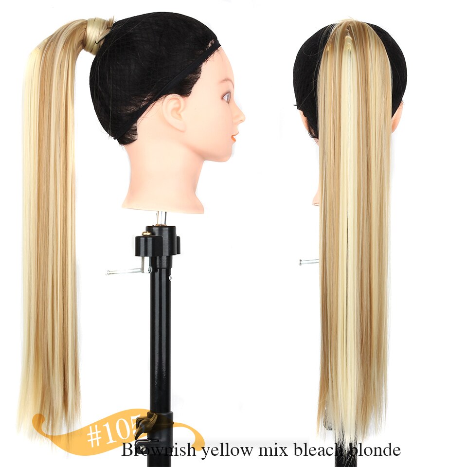 Long Straight Wrap Ponytail Hair Inch Synthetic Grandado