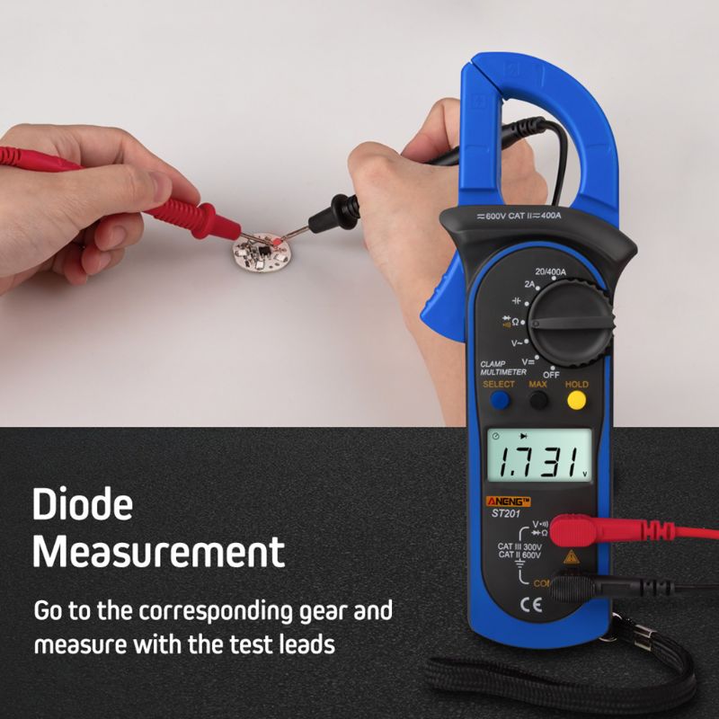 Digital Clamp Multimeter St True Rms Lcd Multifuction Ohm Dc Ac