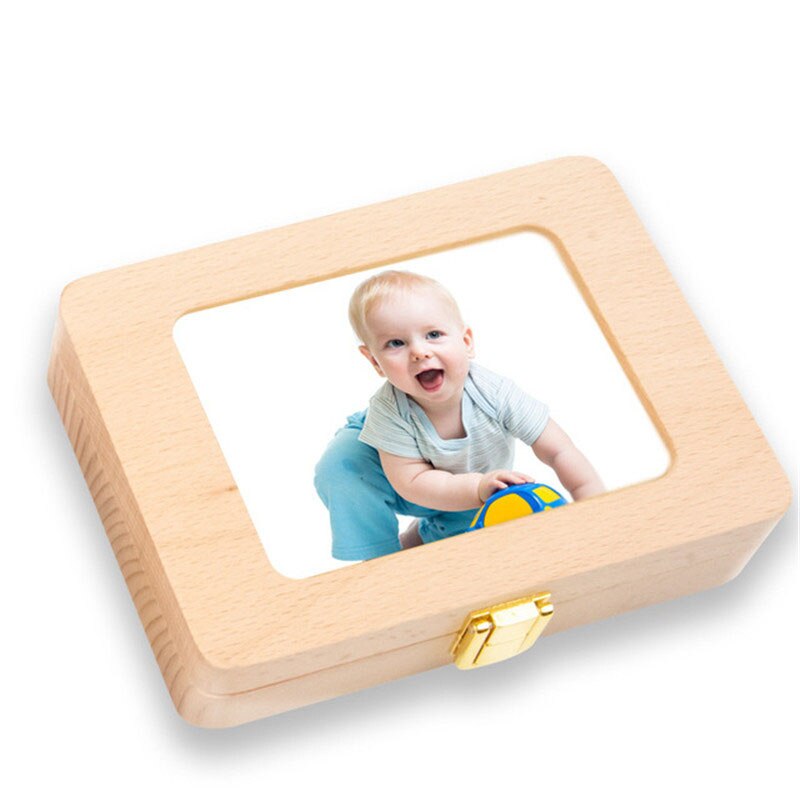 Houten Baby Tand Doos Hout Melk Tanden Organizer V Grandado