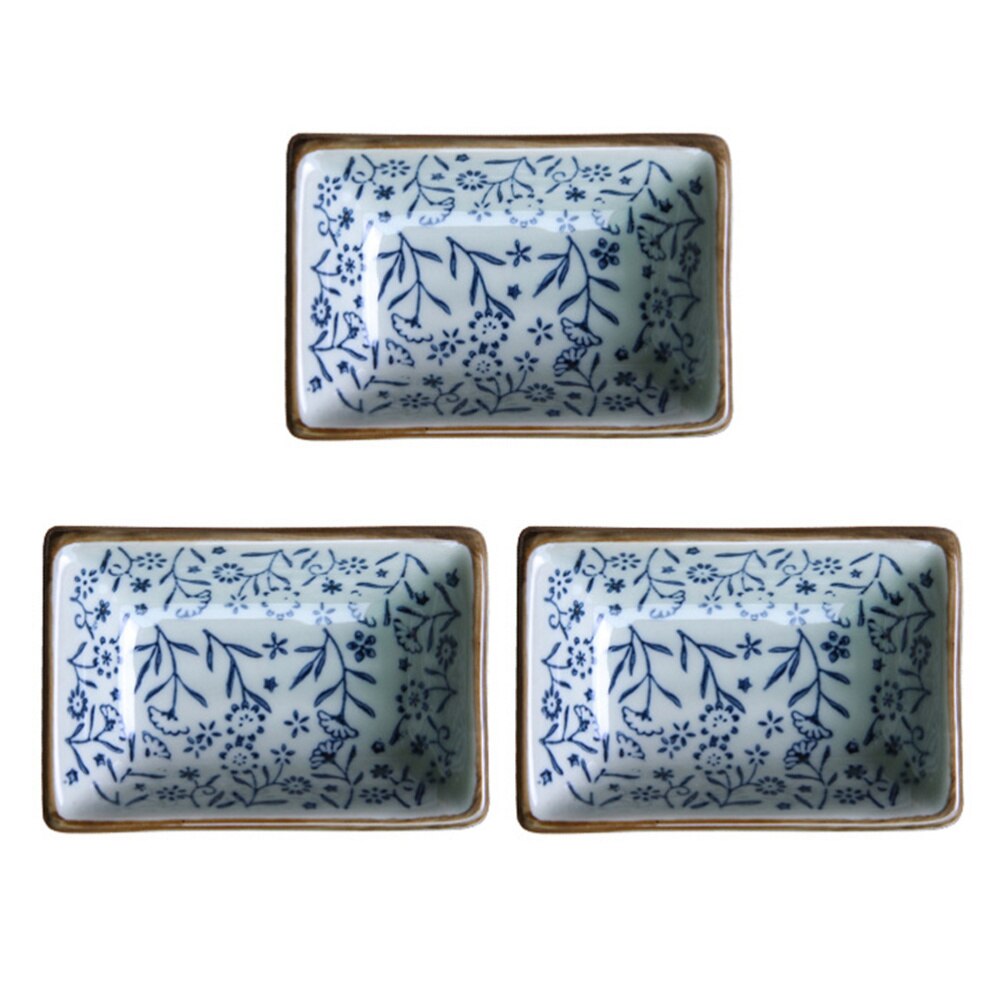 3Pcs Japanse Stijl Saus Plaat Keramische Kruiden S Grandado