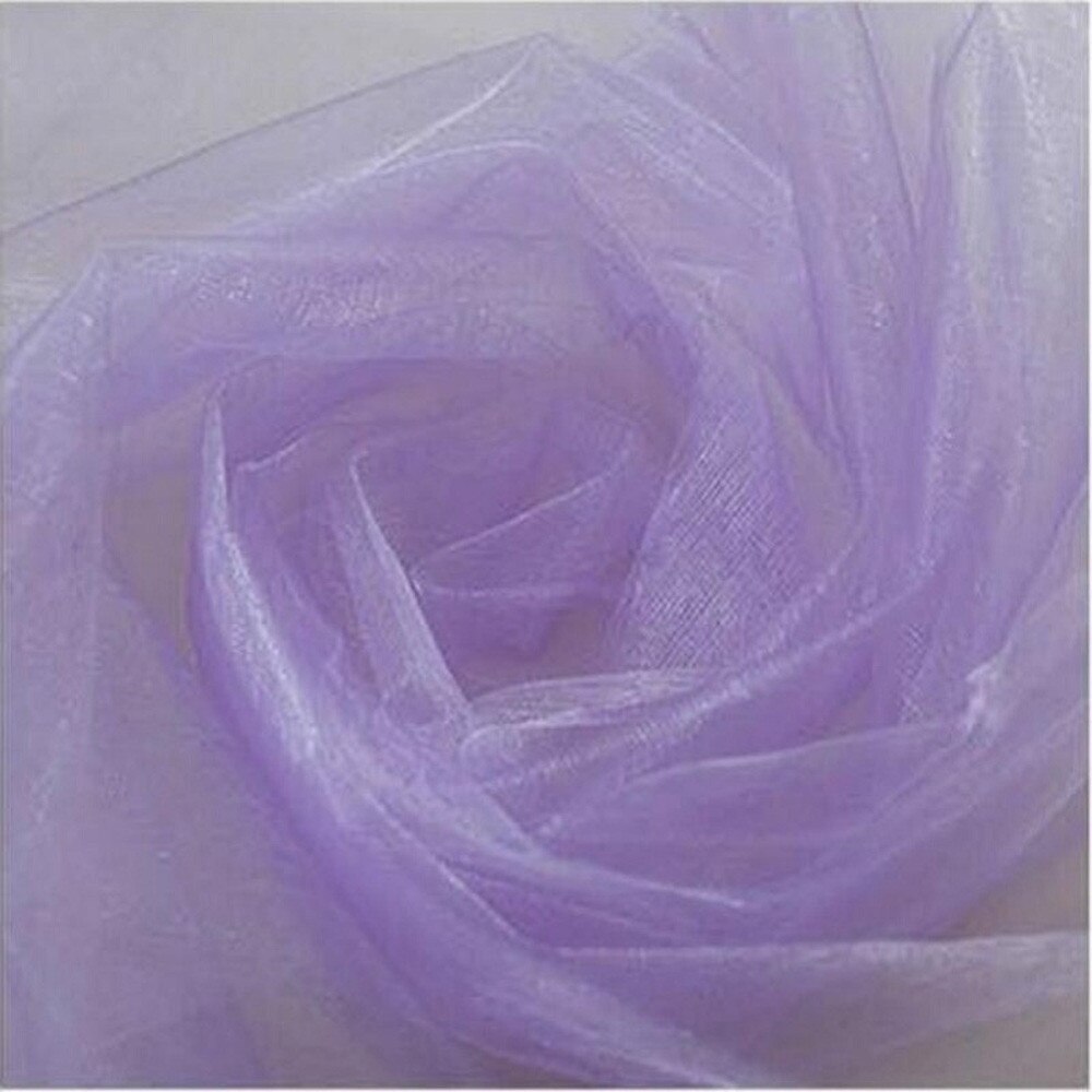 500Cm X 48Cm Sheer Crystal Organza Tulle Roll Stof Grandado