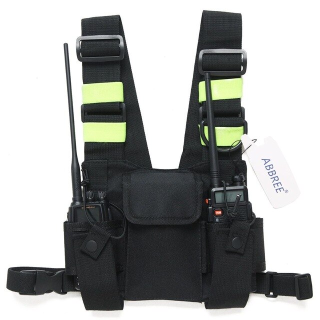 Abbree Radio Chest Harness Chest Front Pack Pouch Grandado