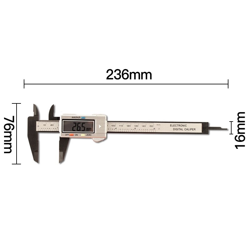 0 150mm Measuring Tool Plastic Carbon Stainless Steel Caliper Digital