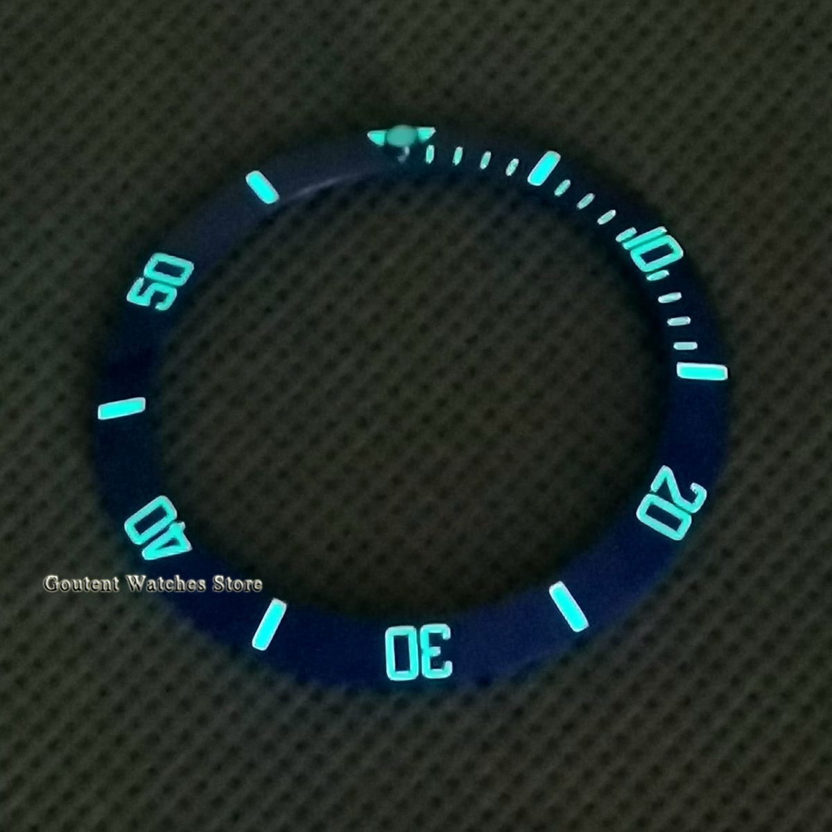 Mm Super Blauw Lichtgevende Horloge Bezel Insert Grandado