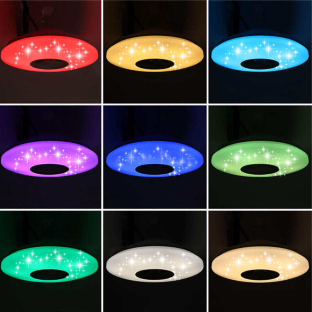 Muziek Led Plafondlamp Lamp 60W Rgb Inbouw Ronde S Grandado