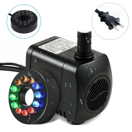 15w 800l h 12led mini tanque de peixes aquário lagoas fonte submersível