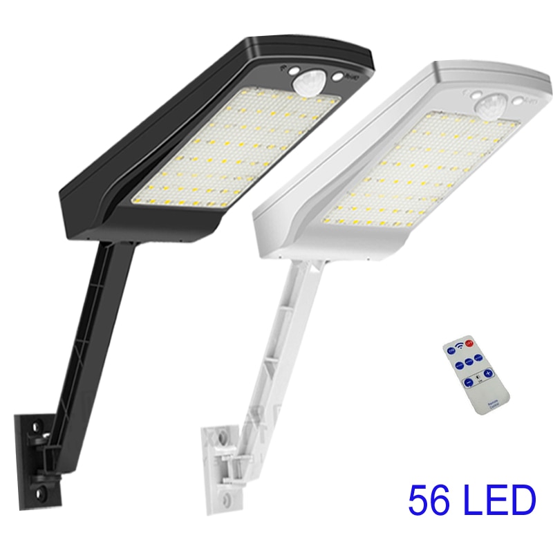 LED güneş su geçirmez açık alan aydınlatması bahçe duvar 56 LED dört