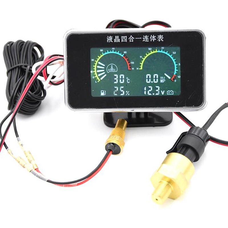 4 In 1 Universal LCD Car Truck Digital Oil Pressur Grandado