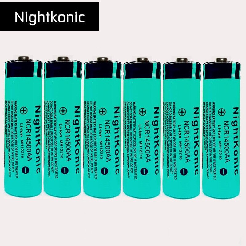 Nightkonic 14500 batería recargable 3 7 V Li ion batería para linterna