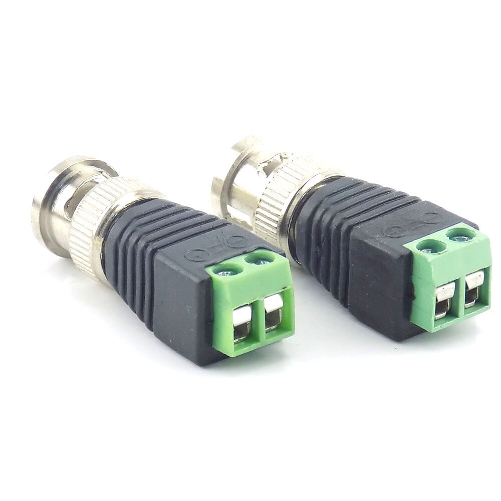 Piezas Coax Cat Bnc Macho Conector Enchufe Dc Adaptador Video Balun